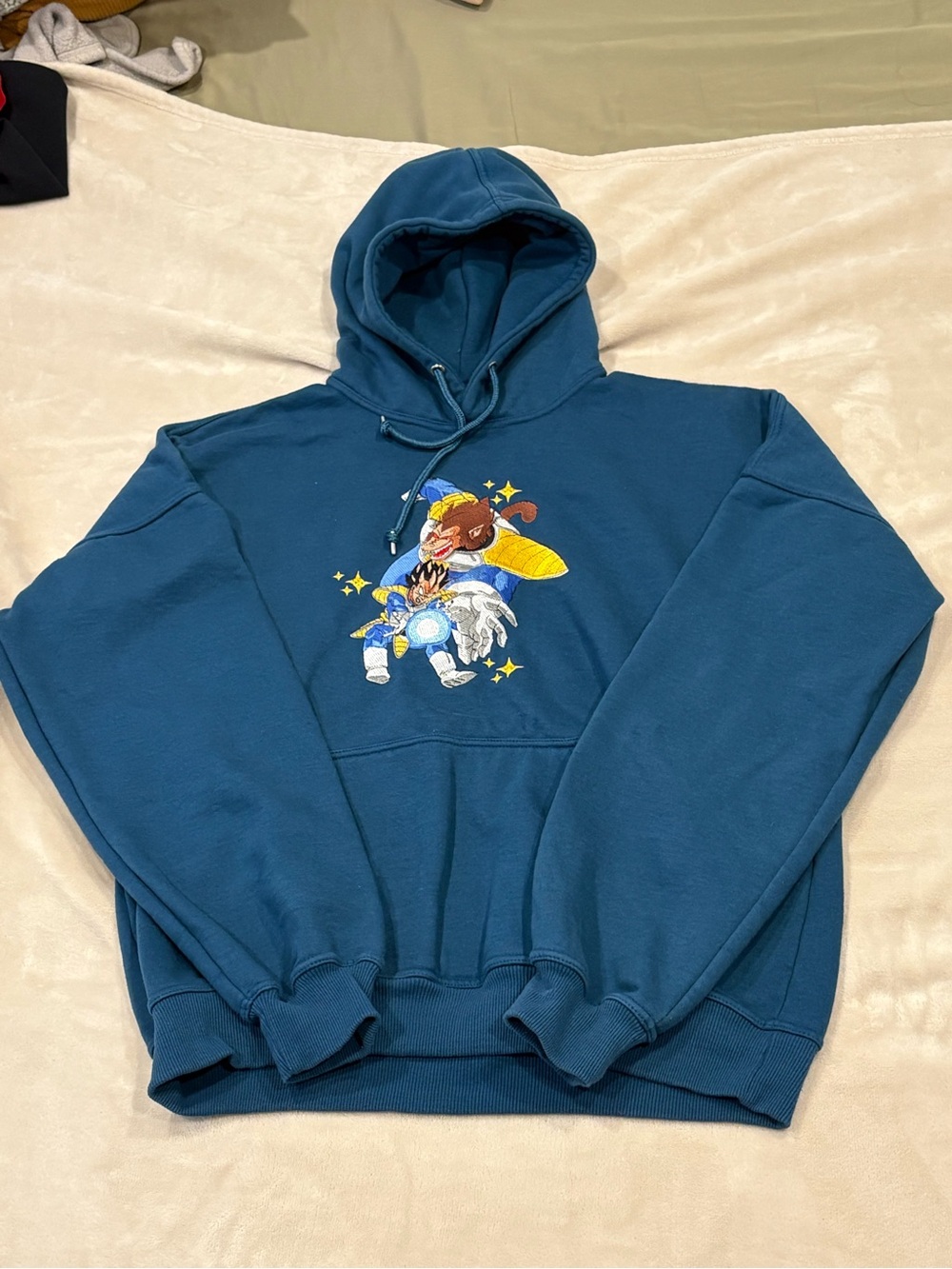 Men's Teal DragonBall Z Pullover Hoodie - Casual Everyday Sweatshirt
